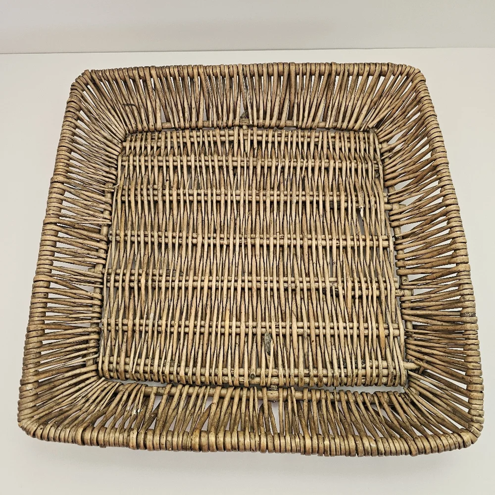 Wicker Bread Baskets Handwoven Storage Basket Bin Fruit Vegetables rustic